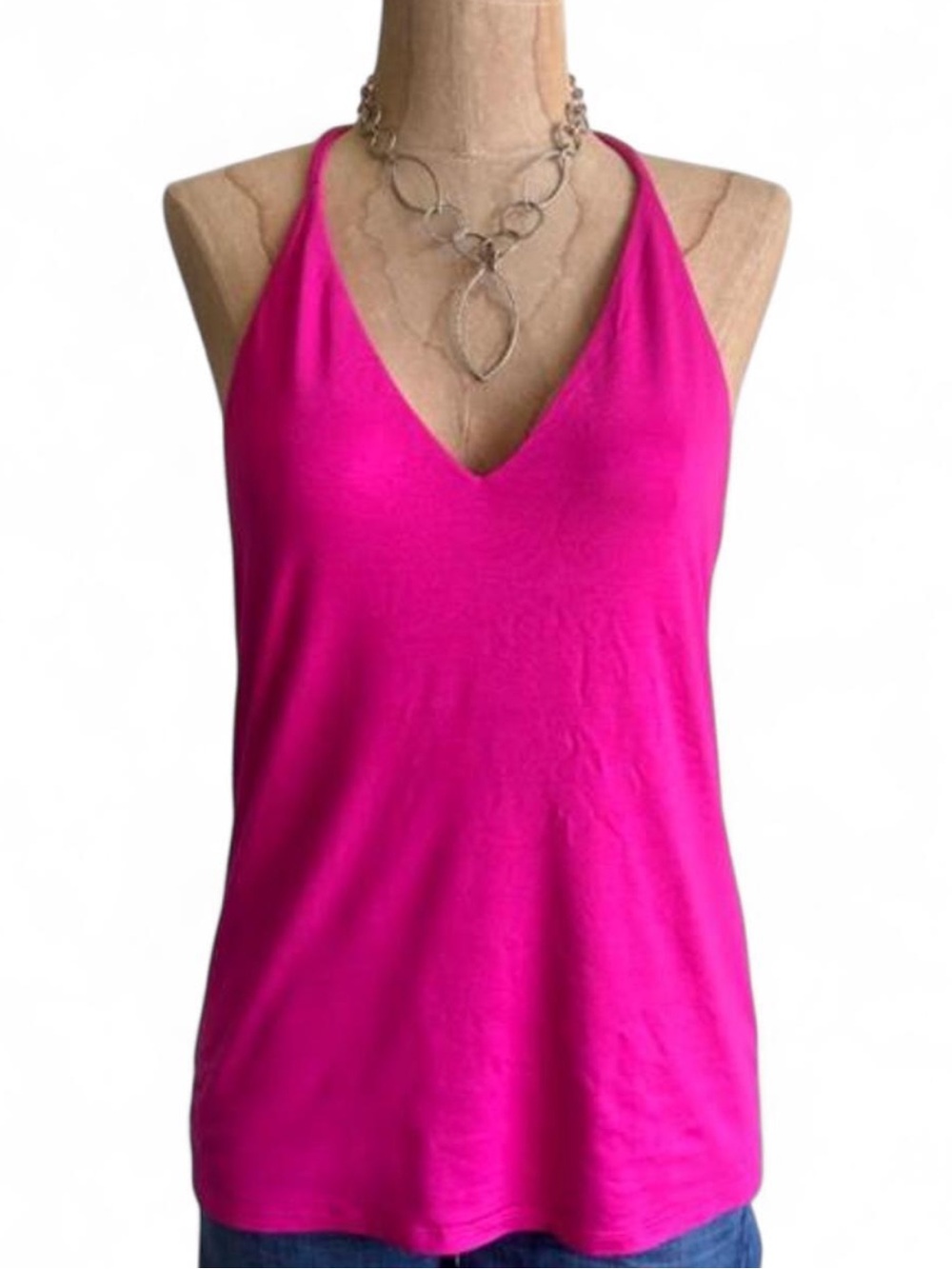 Trina Turk Hot Pink V-Neck Halter Camisole